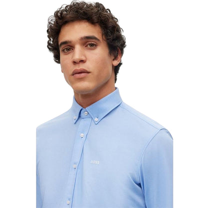 Sky - Side - Boss Mens Jo Embroidered Long-Sleeved Button-Down Shirt