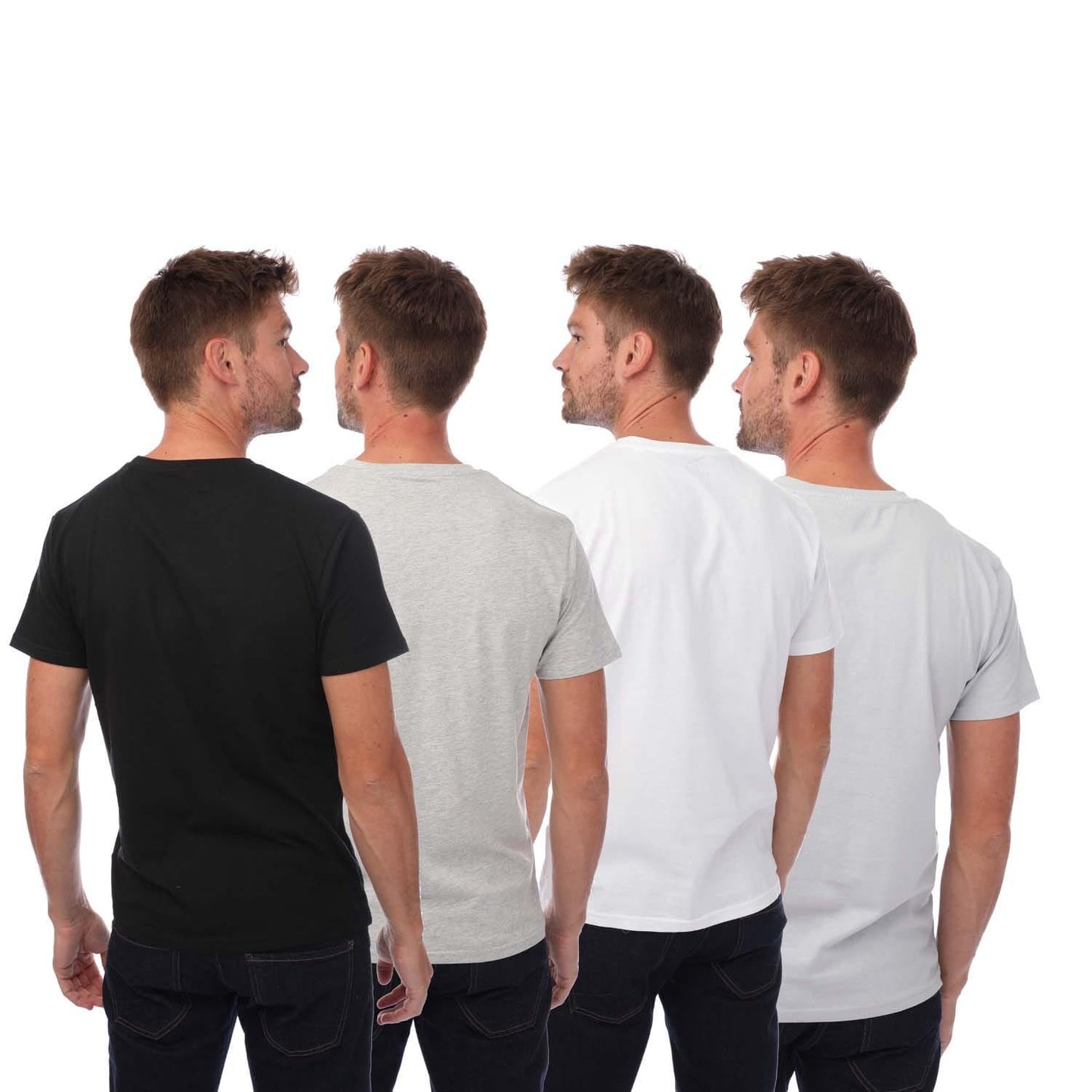 Multicoloured - Back - Henleys Mens Hencing T-Shirt (Pack of 5)