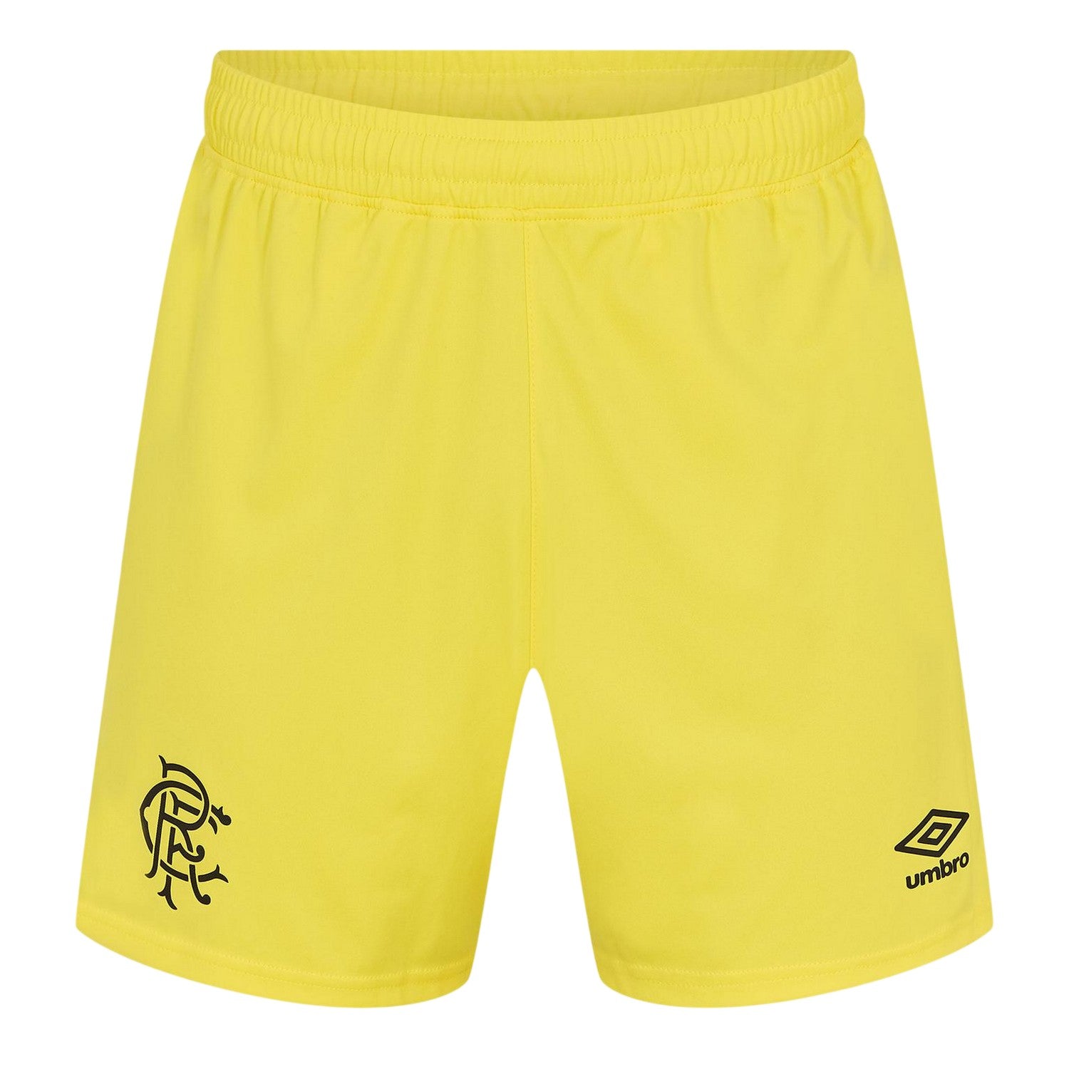 Yellow - Front - Umbro Unisex Adult 2025-2026 Rangers FC Goalkeeper Shorts
