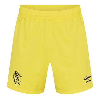 Yellow - Front - Umbro Unisex Adult 2025-2026 Rangers FC Goalkeeper Shorts