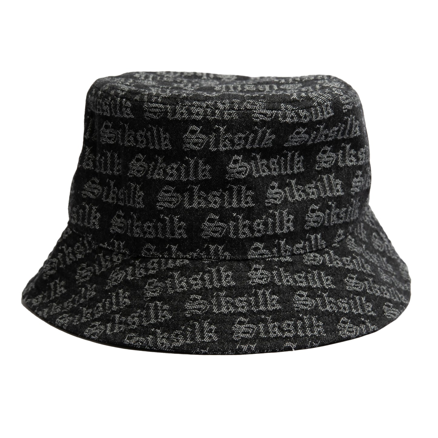 Black - Front - SikSilk Jacquard Denim Bucket Hat
