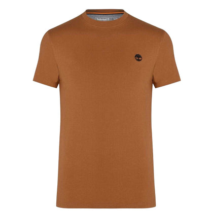 Wheat - Front - Timberland Mens River Embroidered Crew Neck T-Shirt