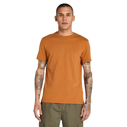 Wheat - Side - Timberland Mens River Embroidered Crew Neck T-Shirt