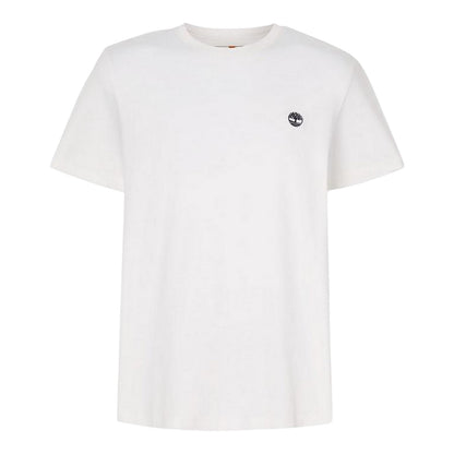 White - Front - Timberland Mens River Embroidered Crew Neck T-Shirt