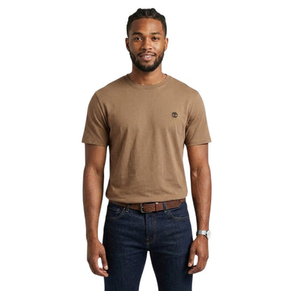 Chocolate Chip - Side - Timberland Mens River Embroidered Crew Neck T-Shirt
