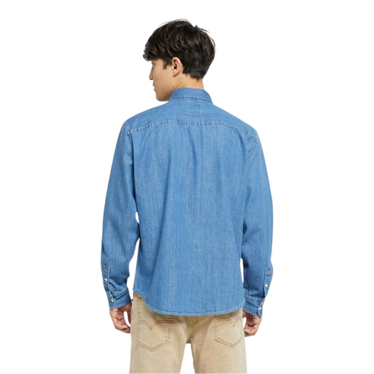 Blue - Back - Levis Mens Authentic Denim Button-Down Shirt