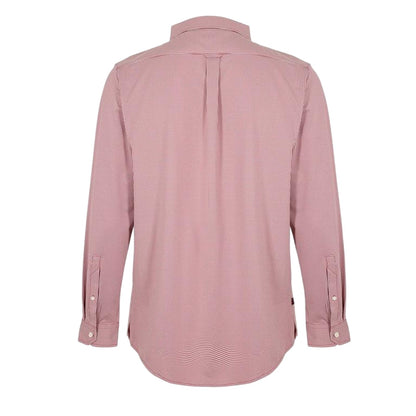 Dark Pink - Back - Musto Mens Effortless Checked Tailored Button-Down Shirt