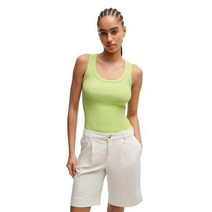 Green - Front - Boss Womens-Ladies C_Ematite Slim Tank Top
