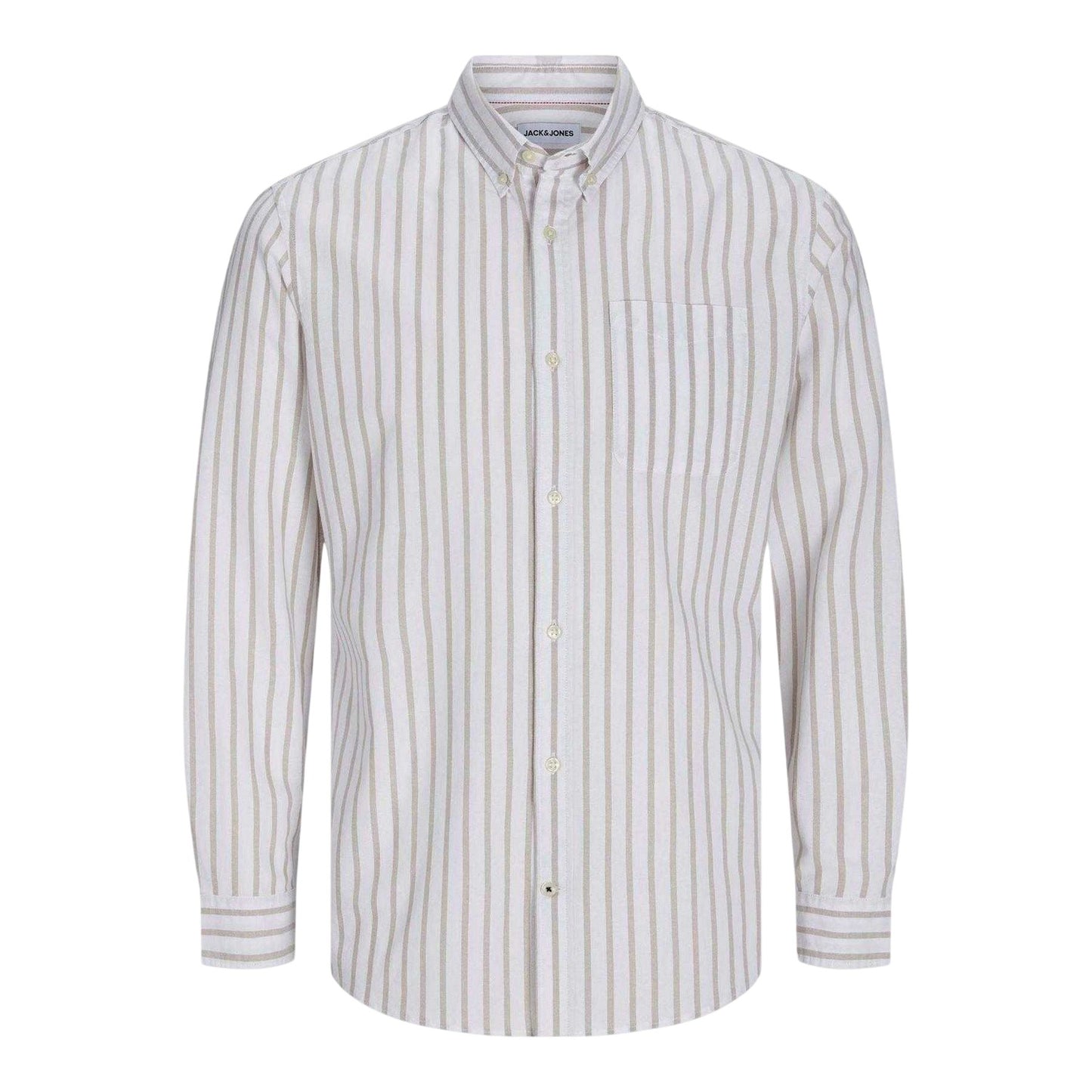 Crockery - Front - Jack And Jones Mens Oxford Cotton Button-Down Shirt