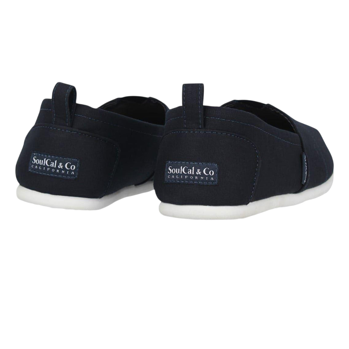 Navy - Back - SoulCal Mens Canvas Beach Casual Shoes