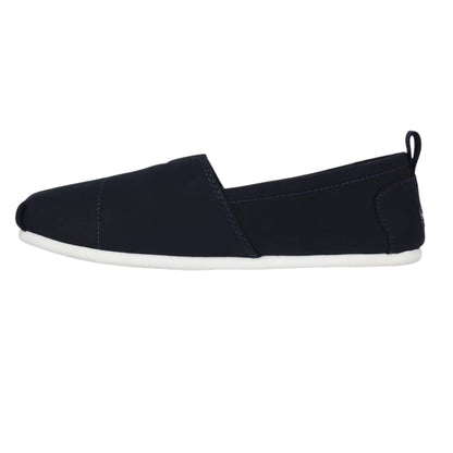 Navy - Side - SoulCal Mens Canvas Beach Casual Shoes