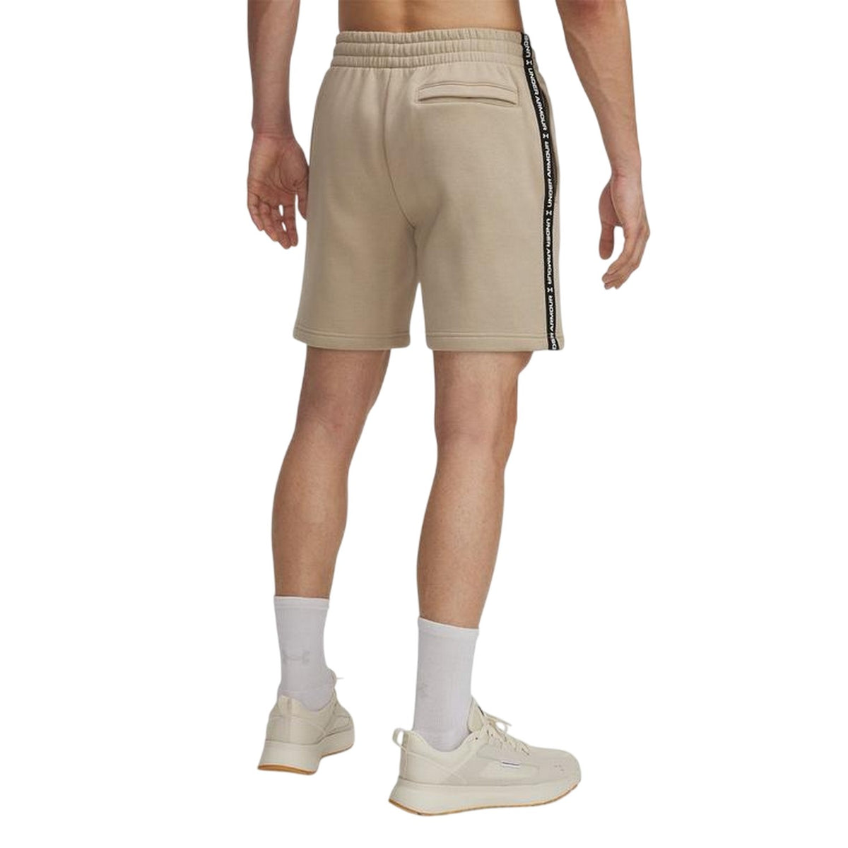 Marine OD Green - Back - Under Armour Mens Icon Fleece Taped Sweat Shorts