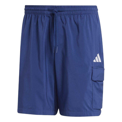 Dark Blue-White - Front - Adidas Mens Essentials Relaxed Fit Cargo Shorts