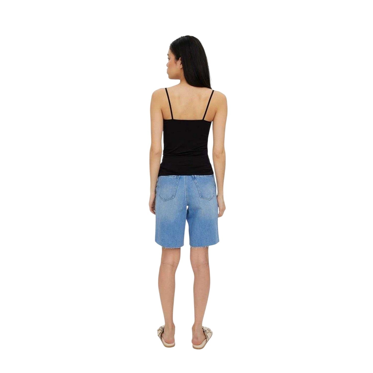 Black - Back - Vero Moda Womens-Ladies Jackie Polyamide Strappy Tank Top