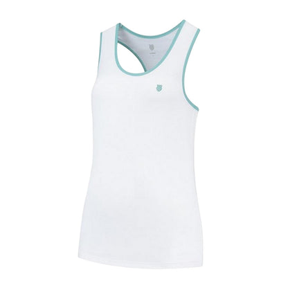 White - Front - K-Swiss Womens-Ladies Slim Sleeveless Tank Top