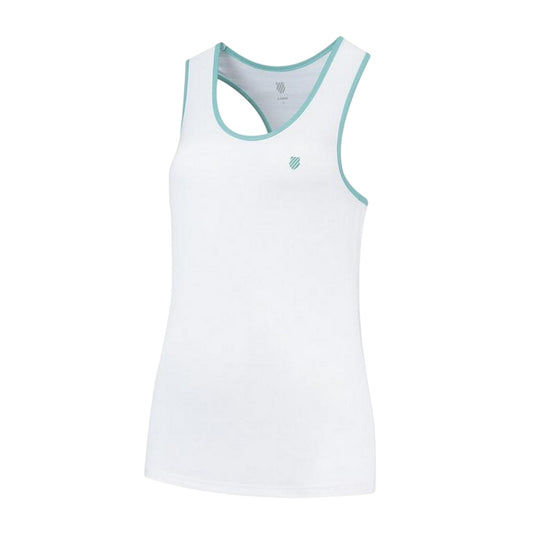White - Front - K-Swiss Womens-Ladies Slim Sleeveless Tank Top