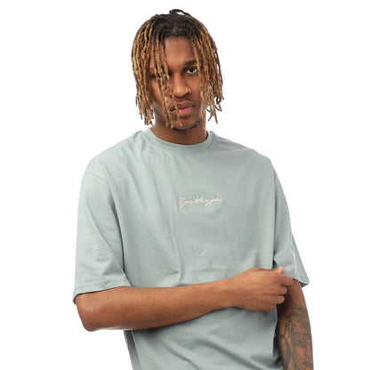Moss - Side - Hype Mens Signature Logo Oversized T-Shirt