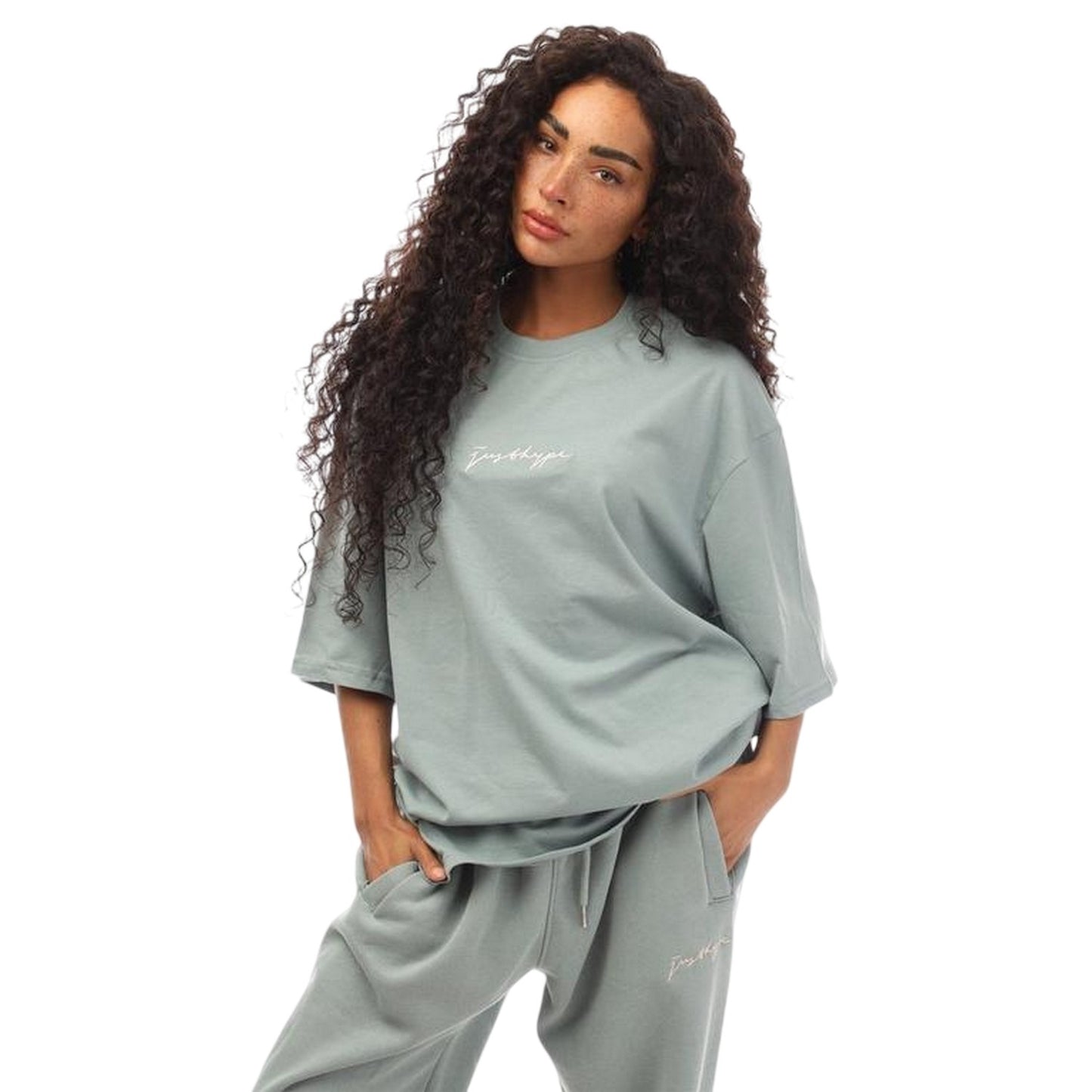 Moss - Lifestyle - Hype Mens Signature Logo Oversized T-Shirt