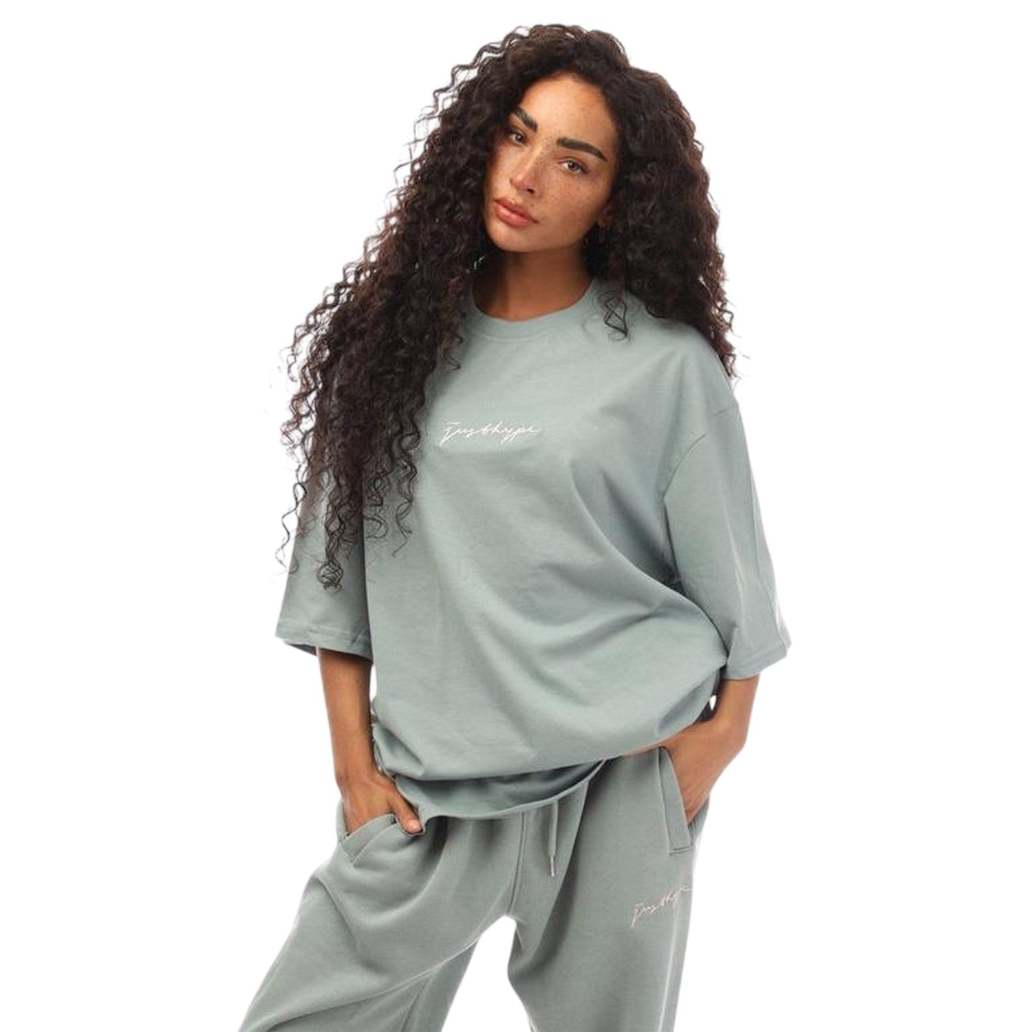 Moss - Lifestyle - Hype Mens Signature Logo Oversized T-Shirt