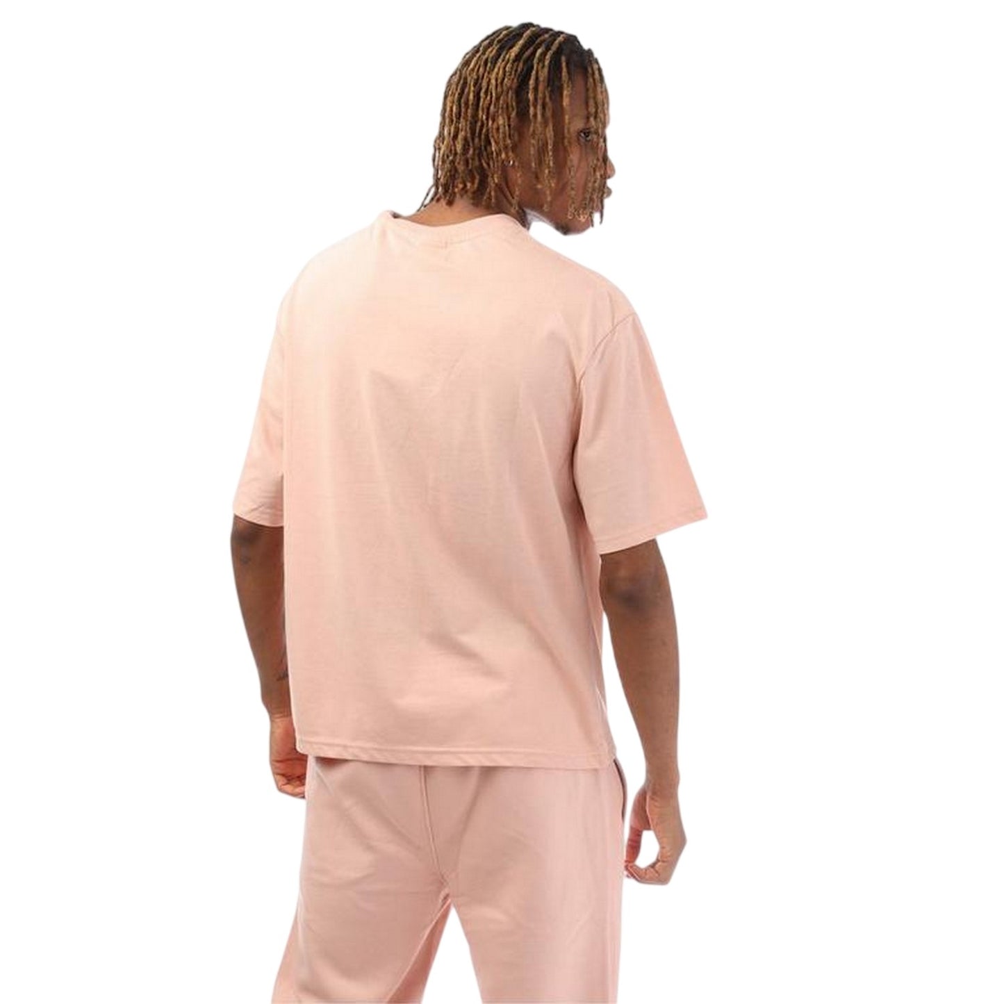 Pink - Back - Hype Mens Signature Logo Oversized T-Shirt