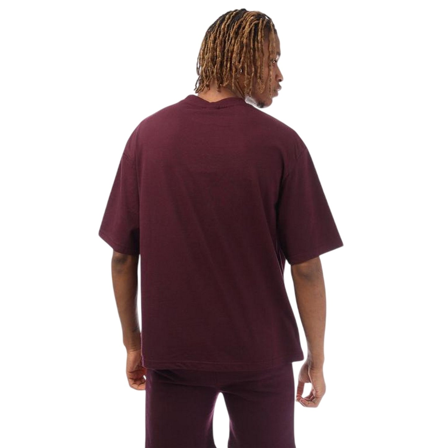 Purple - Back - Hype Mens Signature Logo Oversized T-Shirt