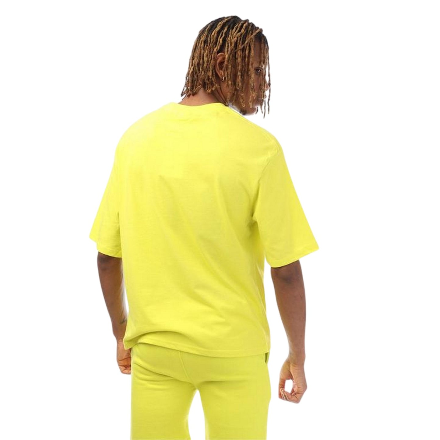 Lime - Back - Hype Mens Signature Logo Oversized T-Shirt