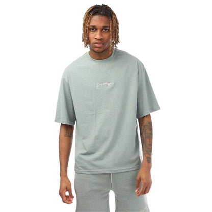 Moss - Front - Hype Mens Signature Logo Oversized T-Shirt