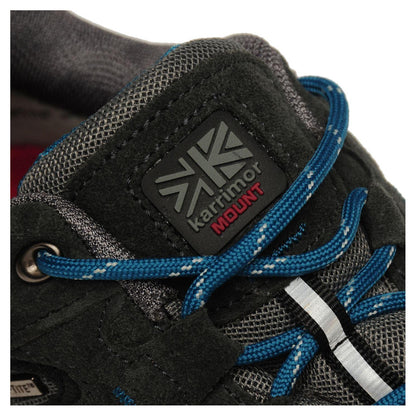 Grey-Teal - Lifestyle - Karrimor Childrens-Kids Mount Leather Waterproof Walking Shoes