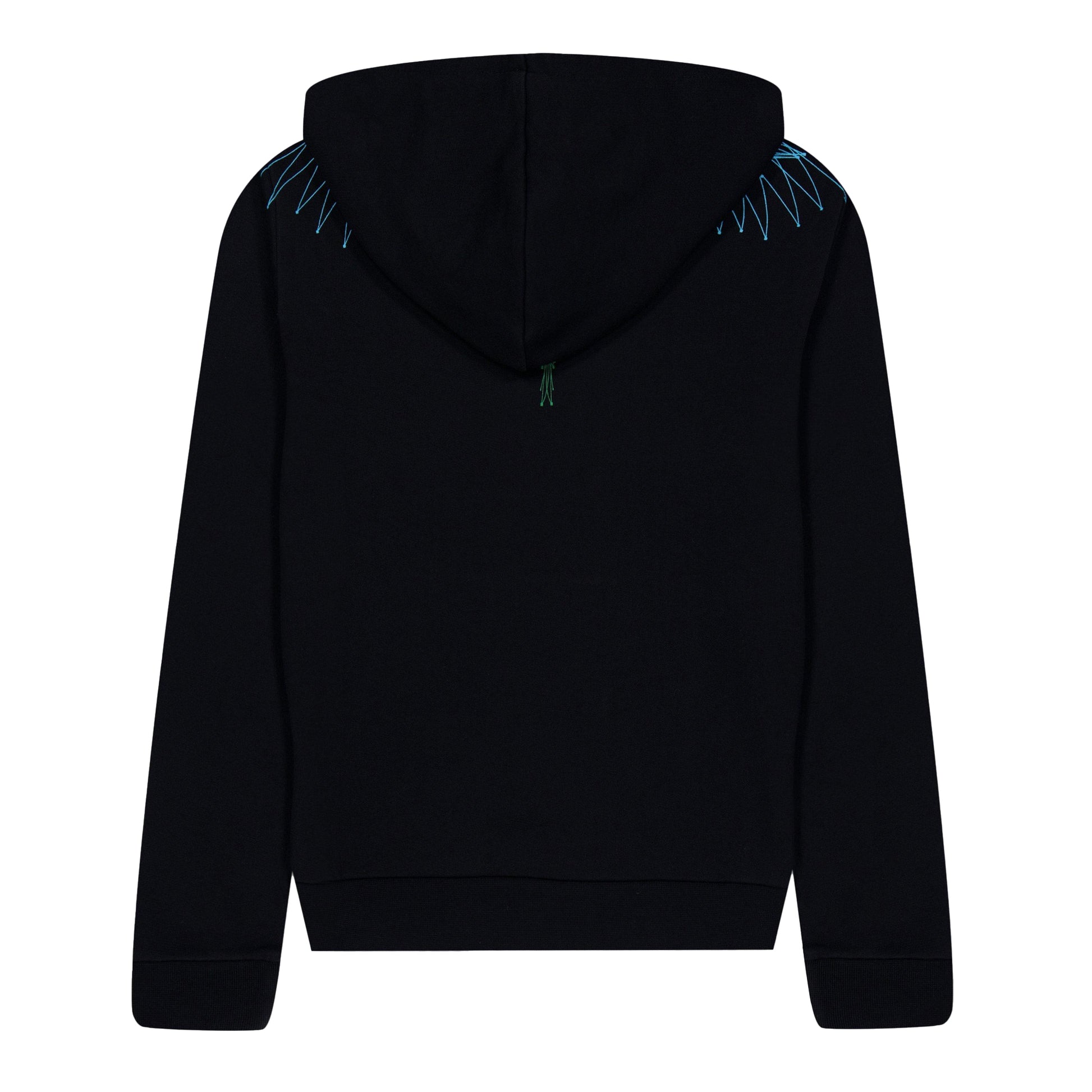 Black-Green - Back - Marcelo Burlon Childrens-Kids Bandana Wings Hoodie
