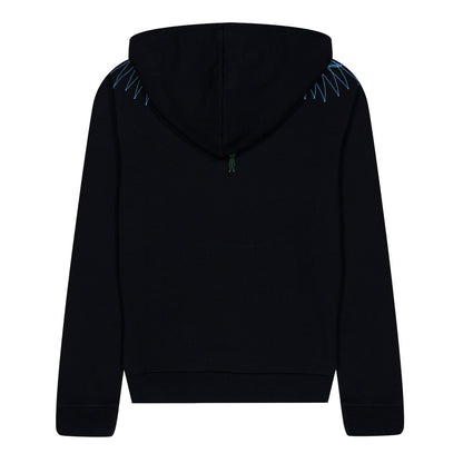 Black-Green - Back - Marcelo Burlon Childrens-Kids Bandana Wings Hoodie
