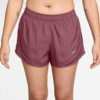 Pink Smoke - Front - Nike Womens-Ladies Tempo Dri-FIT Mid Rise Running Shorts