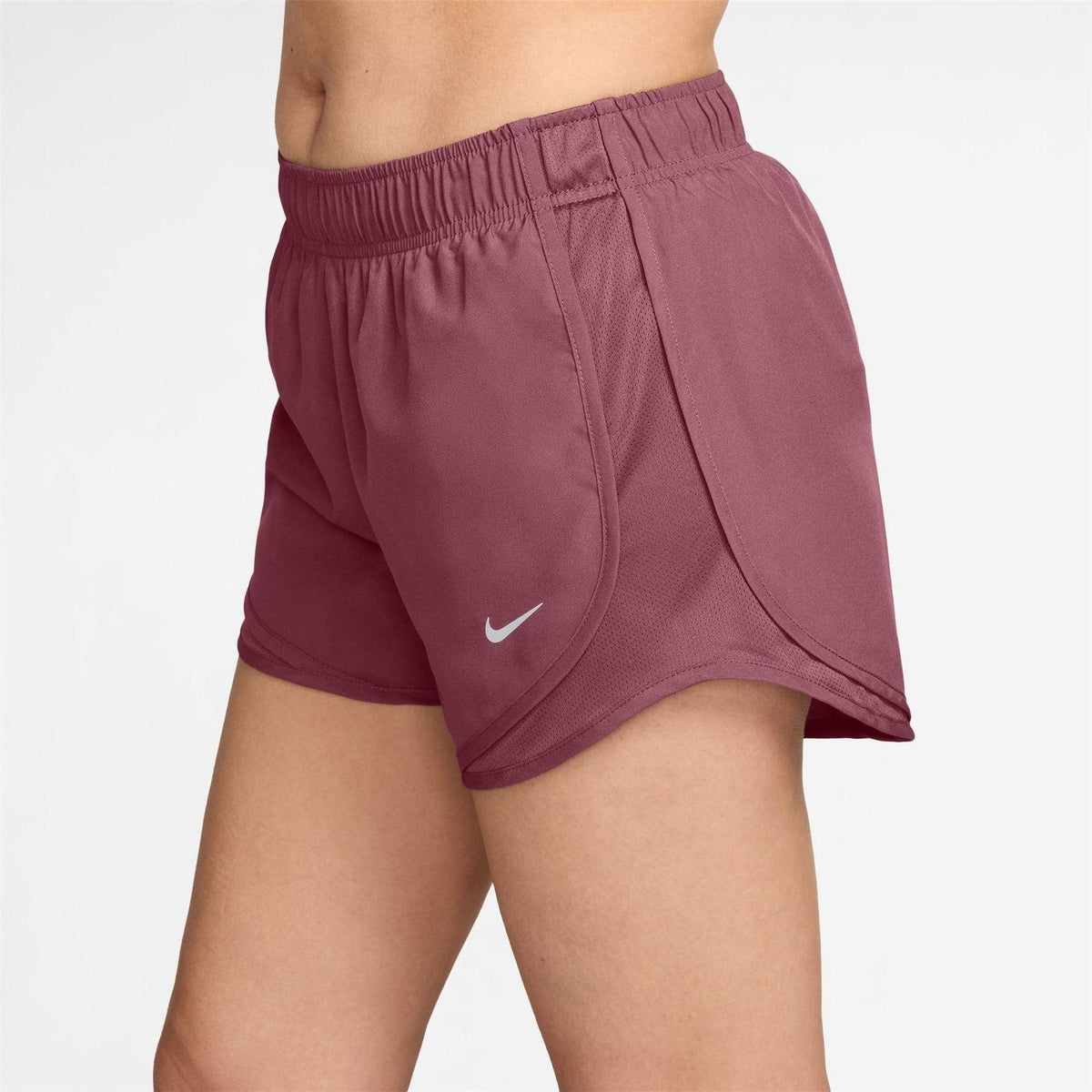 Pink Smoke - Side - Nike Womens-Ladies Tempo Dri-FIT Mid Rise Running Shorts