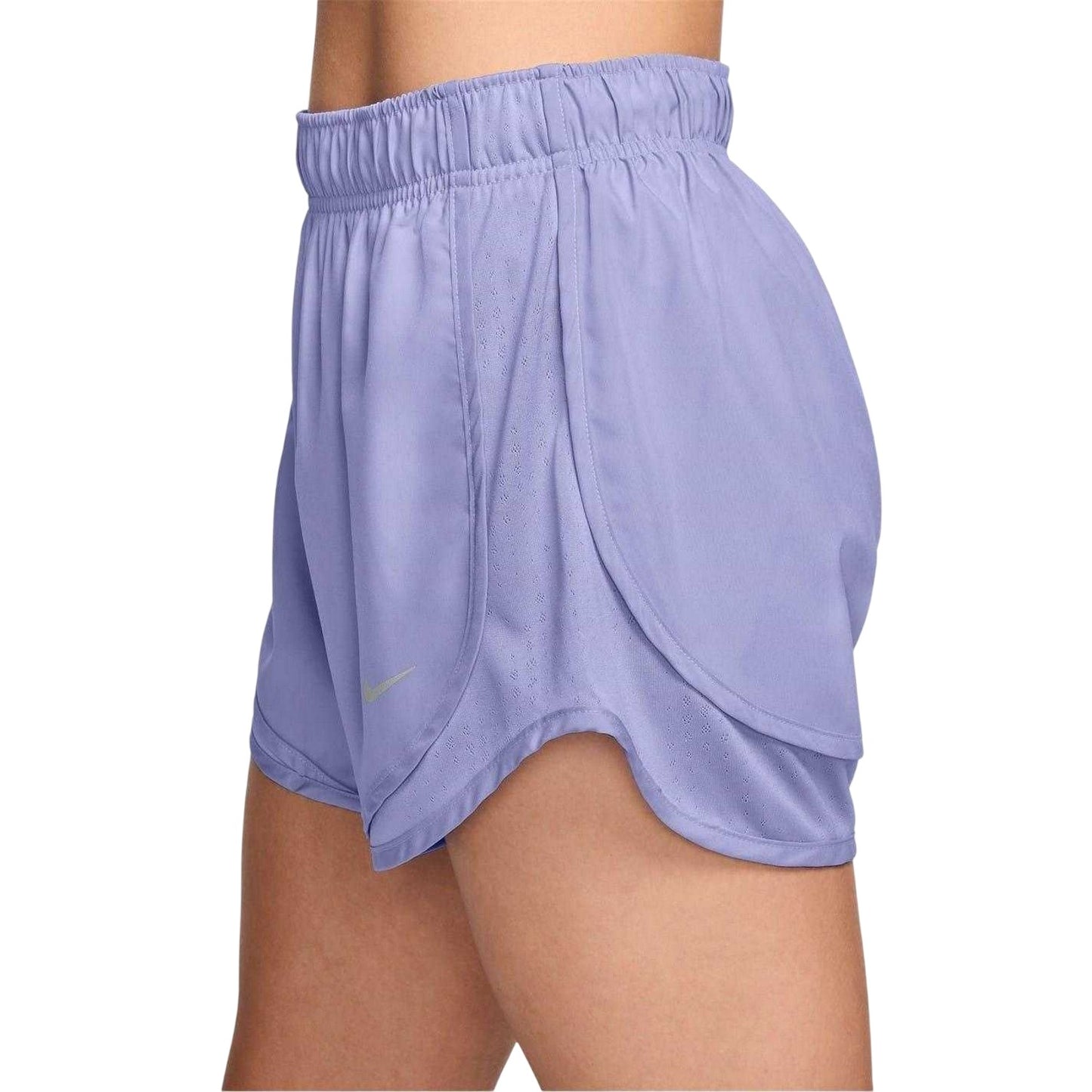 Lilac - Side - Nike Womens-Ladies Tempo Dri-FIT Mid Rise Running Shorts