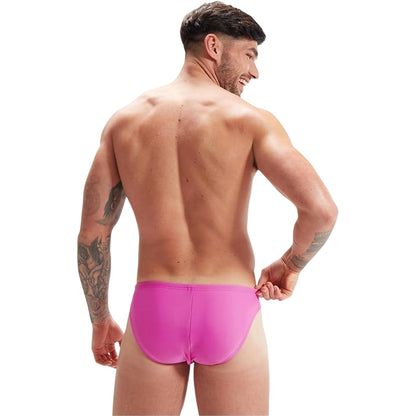Purple - Back - Speedo Mens Solar Swim Briefs