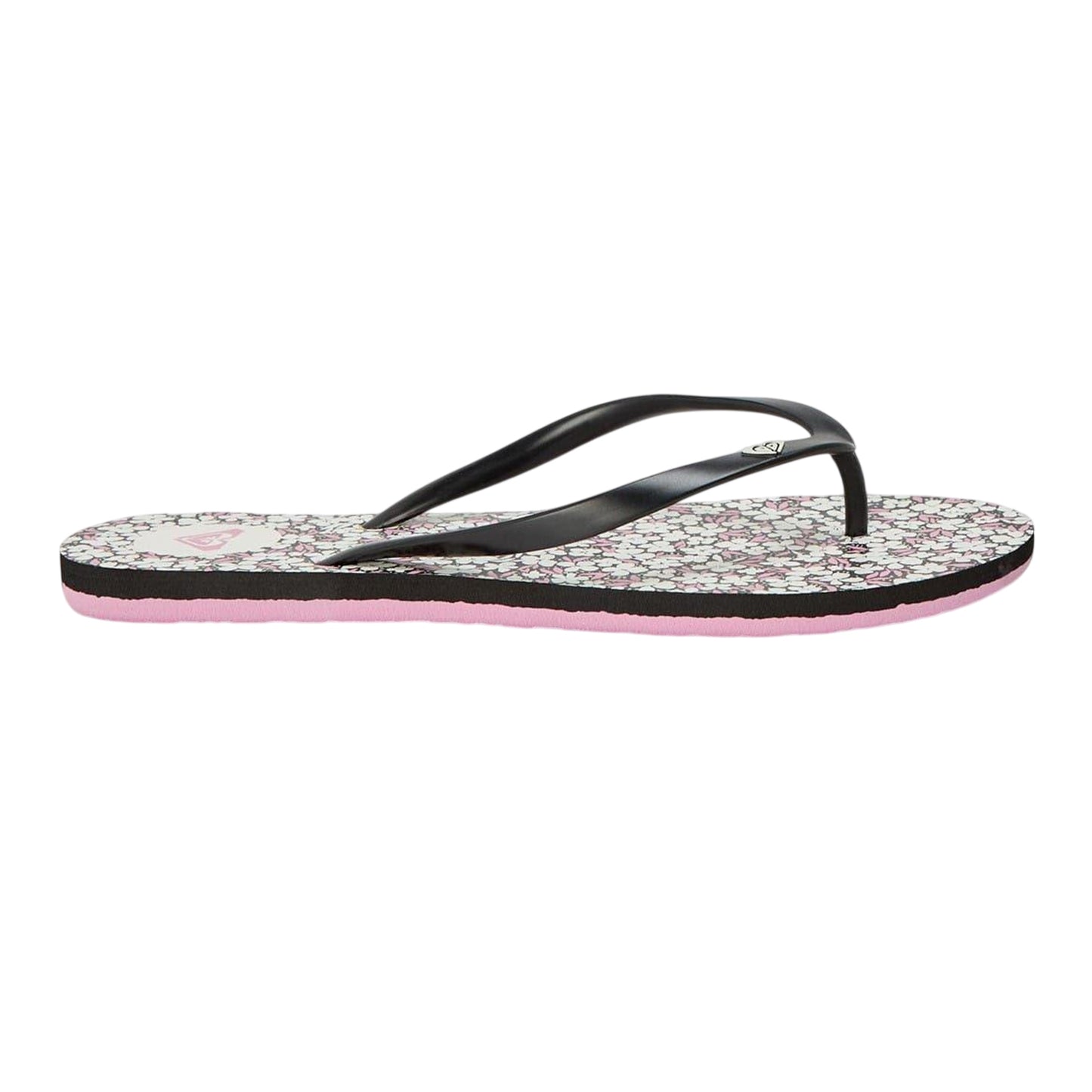 Black-White - Front - Roxy Womens-Ladies Open Toe Beach Flat Flip Flops