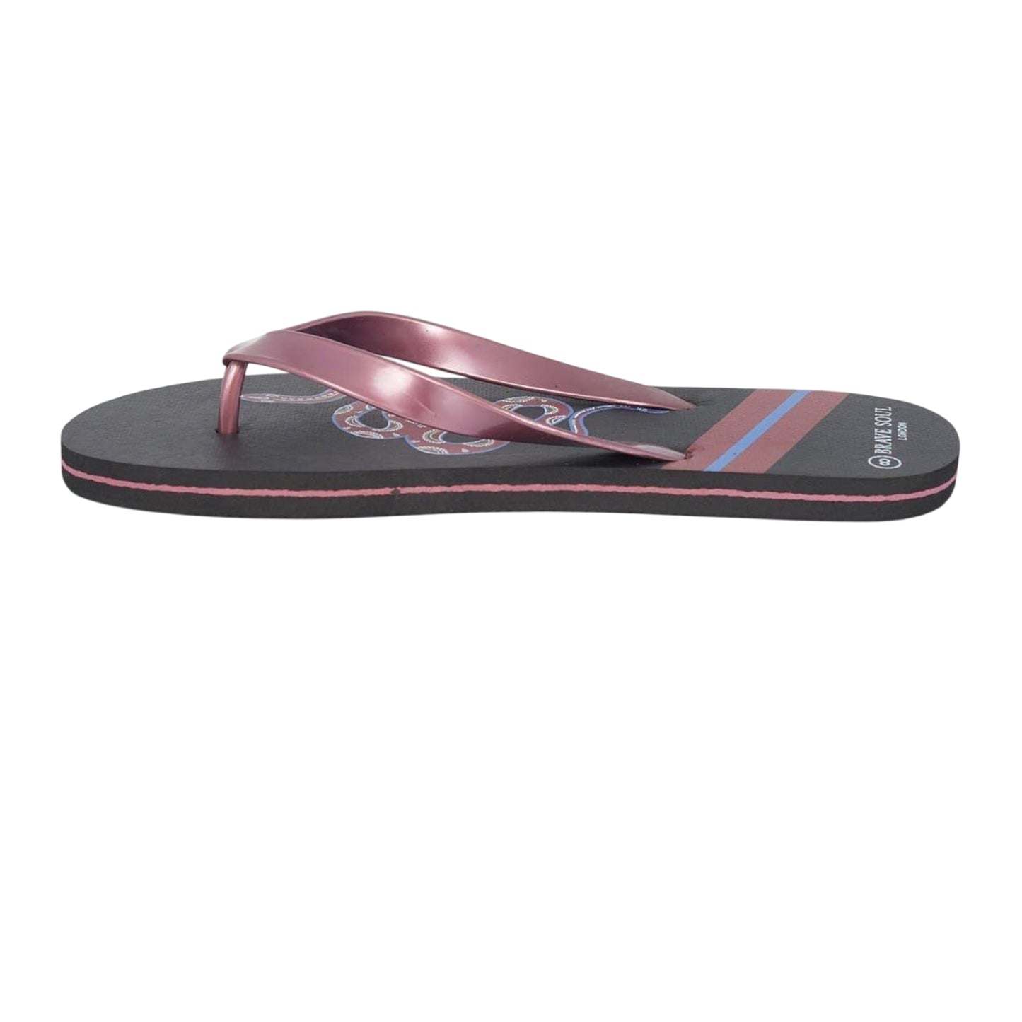 Black - Back - Brave Soul Mens Flip Flops