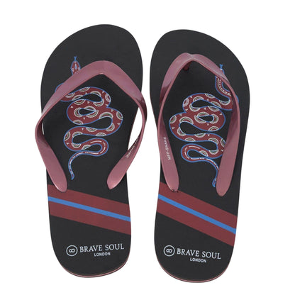 Black - Lifestyle - Brave Soul Mens Flip Flops