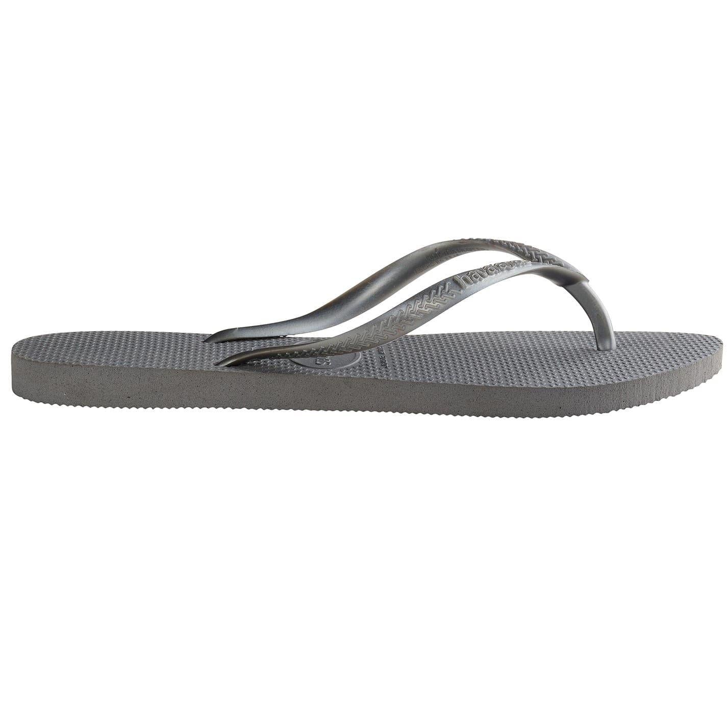 Steel Grey - Side - Havaianas Womens-Ladies Slim Flip Flops