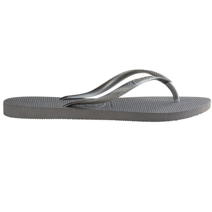 Steel Grey - Side - Havaianas Womens-Ladies Slim Flip Flops