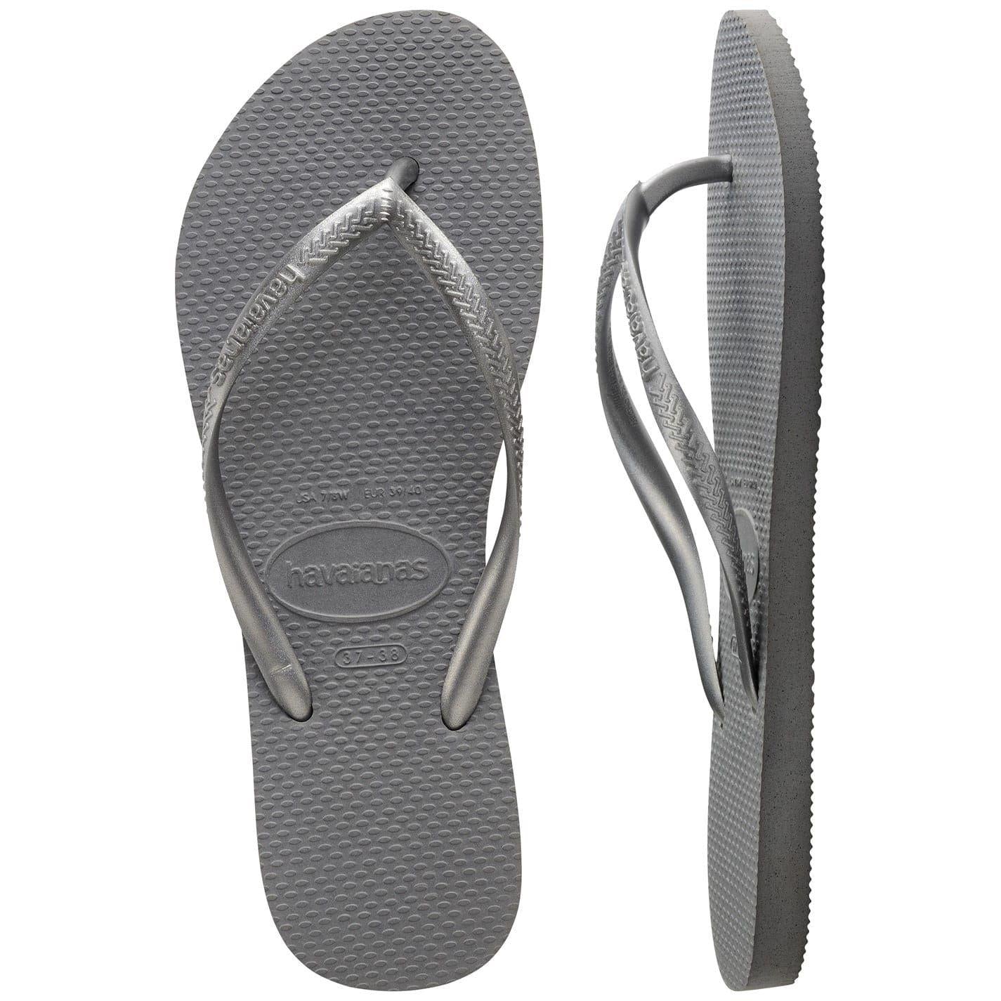 Steel Grey - Lifestyle - Havaianas Womens-Ladies Slim Flip Flops
