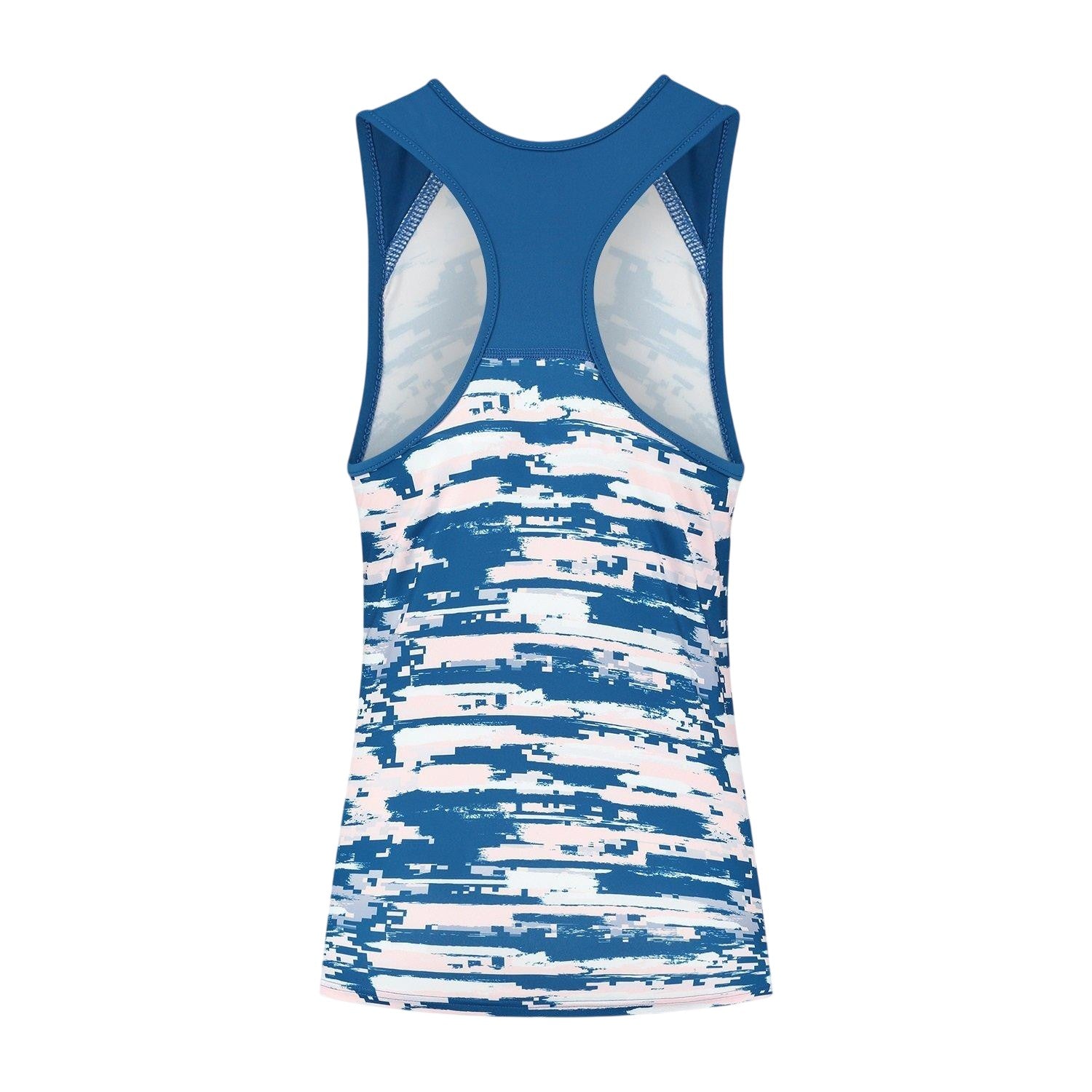 Classic Blue - Back - K-Swiss Womens-Ladies Abstract Scoop Neck Slim Tank Top
