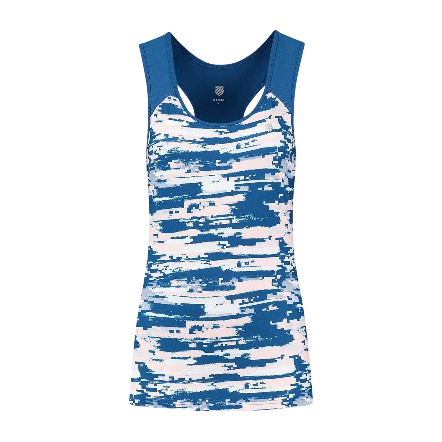 Classic Blue - Front - K-Swiss Womens-Ladies Abstract Scoop Neck Slim Tank Top