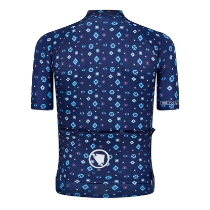 Blue - Back - Endura Mens Supercraft Regular Cycling Jersey