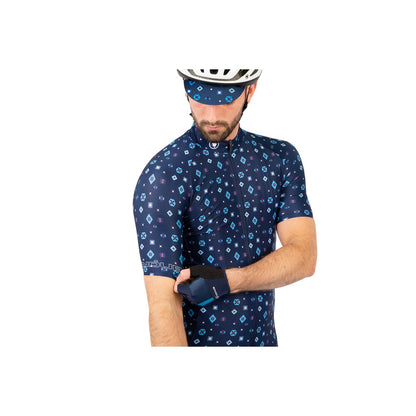 Blue - Lifestyle - Endura Mens Supercraft Regular Cycling Jersey