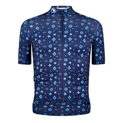 Blue - Front - Endura Mens Supercraft Regular Cycling Jersey