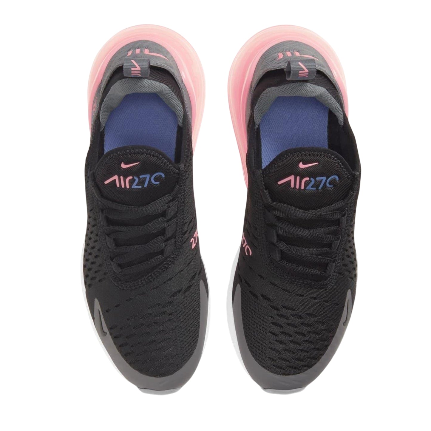 Black-Pink - Side - Nike Childrens-Kids Air Max 270 Shoes