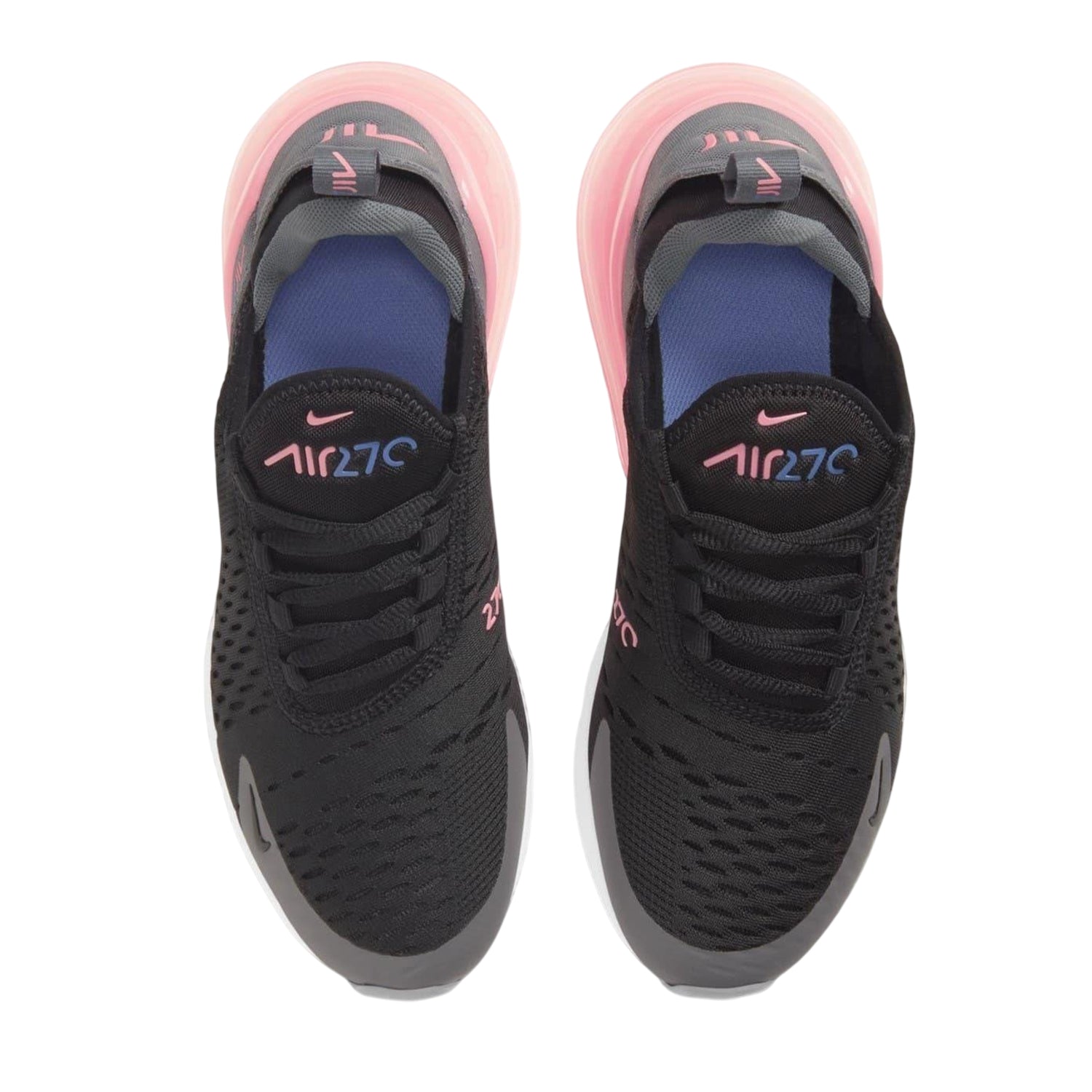 Black-Pink - Side - Nike Childrens-Kids Air Max 270 Shoes