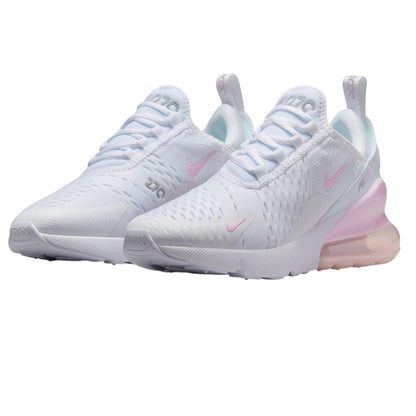 White-Pink-Grey - Lifestyle - Nike Childrens-Kids Air Max 270 Shoes