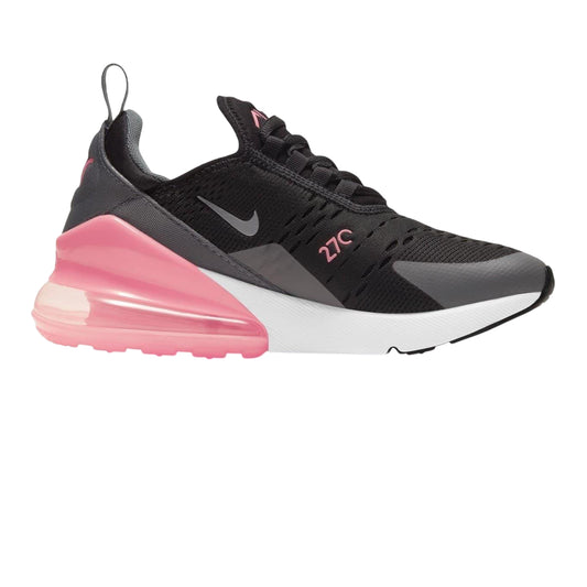 Black-Pink - Front - Nike Childrens-Kids Air Max 270 Shoes