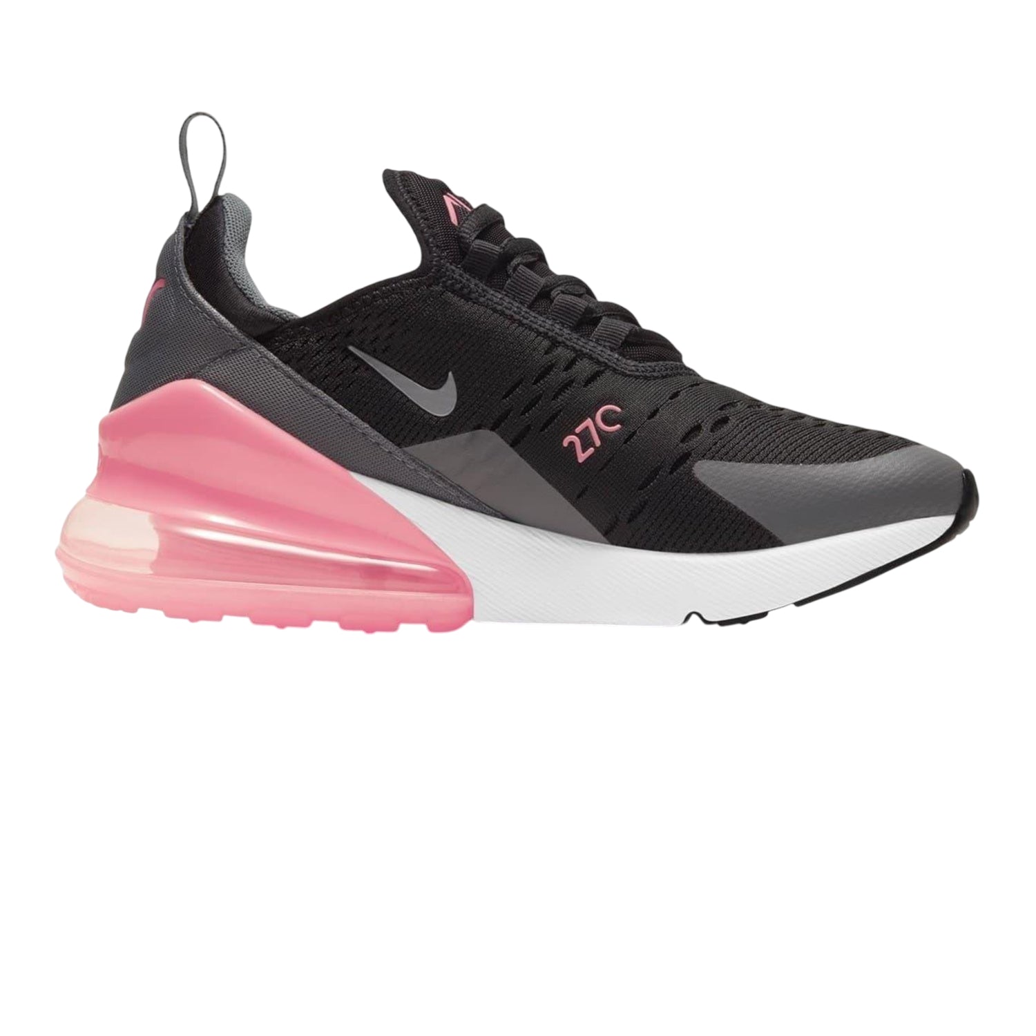 Black-Pink - Front - Nike Childrens-Kids Air Max 270 Shoes